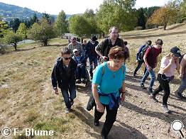 Nach der Mittagspause: Von nun an geht's bergan.