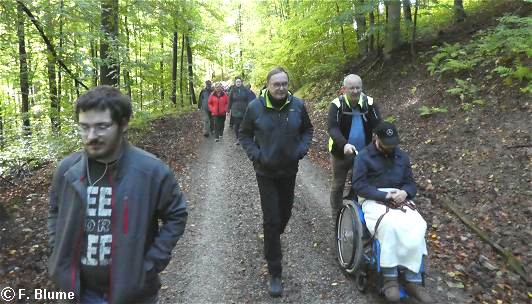 unsere Wandergruppe auf dem Sommerweg