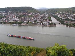 Bingen mit der Nahe-Mündung in den Rhein