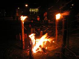 Lagerfeuer zur Winterwanderung 2008 in Arendsee